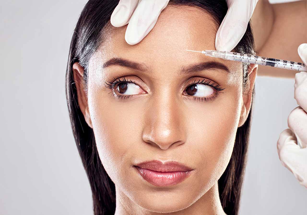 botox enjection forehead